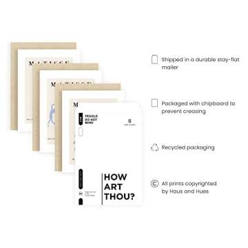 Haus and Hues Danish Pastel Wall Decor Set of 3 Prints