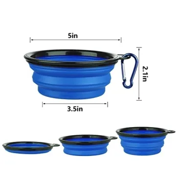 Portable Collapsible Dog Bowls for Travel Hiking Camping
