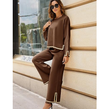 Tanming Women's 2 Piece Knit Sweater Set & Pants