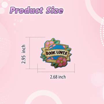 Wikineon Book Lover Iron on Patches for Backpacks Iron on Patches for Clothes Backpack Patches Custom Patches Iron on Patch Iron Patches Hat Patches DIY Accessories Patches for Clothes Hats Jeans