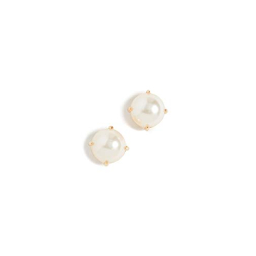 Lele Sadoughi Women's Ashford Imitation Pearl Studs, Ivory Pearl, Off White, Gold, One Size