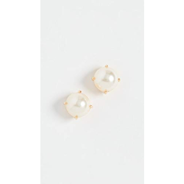 Lele Sadoughi Women's Ashford Imitation Pearl Studs, Ivory Pearl, Off White, Gold, One Size