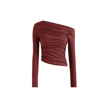 CIDER Women's Asymmetrical Off-the-Shoulder Top