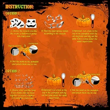 Complete Pumpkin Carving Kit for Kids - 22 PCS Tools