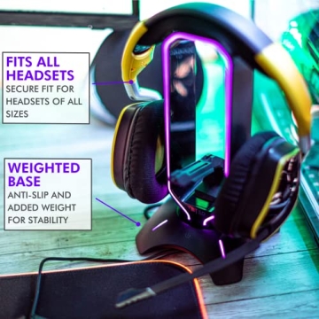 Tilted Nation RGB Headset Stand for Gamers Setup