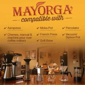 Mayorga Dark Roast Coffee 5lb bag Cubano Roast Coffee 100% Arabica Café Whole Coffee Beans - Smoothest Organic Coffee - Specialty Grade, Non-GMO, Direct Trade