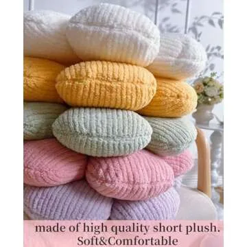 Vdoioe Flower Pillow,Sage Green Flower Shaped Throw Pillow Cushion Seating Green Flower PlushThrow Pillow Floor Pillows Home Decorative Seating Cushions