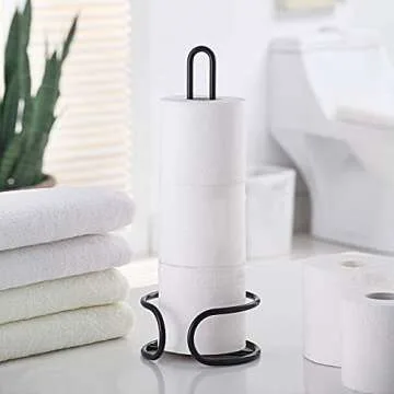 SunnyPoint Heavy Duty Spare Bathroom Toilet Tissue Holder - Holds 3 Rolls