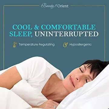 Beauty of Orient Premium Mulberry Silk Pillowcase for Sleeping Women and Men | Handcrafted Hypoallergenic & Anti-Acne White Silk Pillow Cases with Zipper | Standard - 20" x 26", Natural Undyed White