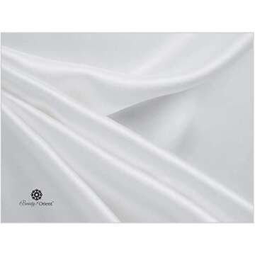 Beauty of Orient Premium Mulberry Silk Pillowcase for Sleeping Women and Men | Handcrafted Hypoallergenic & Anti-Acne White Silk Pillow Cases with Zipper | Standard - 20" x 26", Natural Undyed White