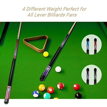 Professional Billiard Pool Cue Stick Set 4 Sticks 18-21oz