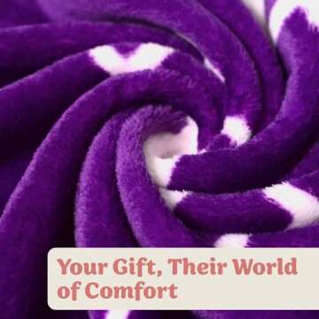 ButterTree Mothers Day Gifts for Mom from Daughter, Meaningful Cozy Purple Blanket for Mom Gifts, Mom Birthday Gifts, Mom Blanket Gift, Gift for Mom, Present for Mom, 65" × 50" (Purple)