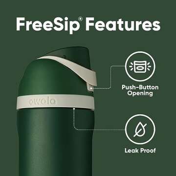 Owala Harry Potter FreeSip Insulated Stainless Steel Water Bottle with Straw for Sports and Travel, BPA-Free Sports Water Bottle, 24 oz, Slytherin
