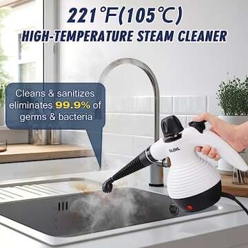Handheld Steam Cleaner, Steamer for Cleaning, Multipurpose Portable Steam Cleaners for Home Use with...