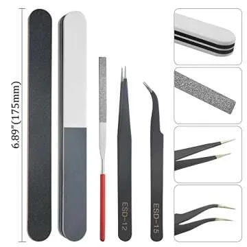 BXQINLENX Professional 8 PCS Model Tools Kit Modeler Basic Tools Craft Set Hobby Building Tools Kit for Gundam Car Model Building Repairing and Fixing(A)