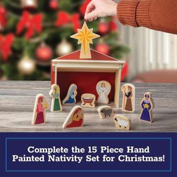 Star From Afar The Christmas Advent Calendar and Playset - 13 Piece Christmas Nativity Playset for Kids - Great Christian or Catholic Gift for Children