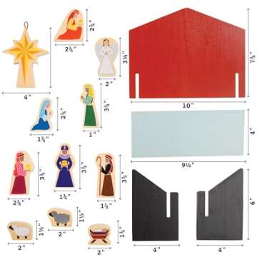 Star From Afar The Christmas Advent Calendar and Playset - 13 Piece Christmas Nativity Playset for Kids - Great Christian or Catholic Gift for Children