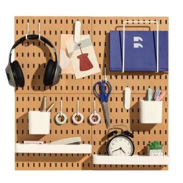Keepo Pegboard Combination Kit - Tan Brown 22"x22" Modular Organizer