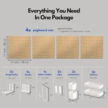 Keepo Modular Pegboard Kit for Stylish Home Organization