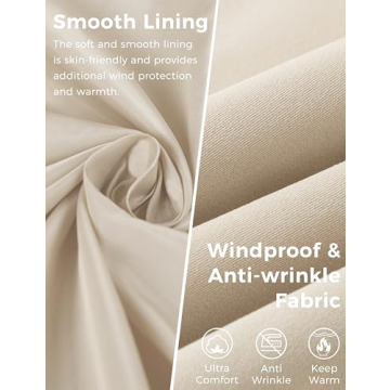 wantdo Women's Trench Coats Plus Size Mid Length Pea Coat Double-Breasted Long Classic Lapel Overcoat with Belt Khaki 3X