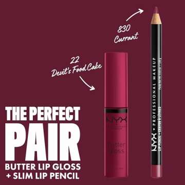 NYX PROFESSIONAL MAKEUP Butter Gloss, Non-Sticky Lip Gloss - Devil's Food Cake (Deep Plum)