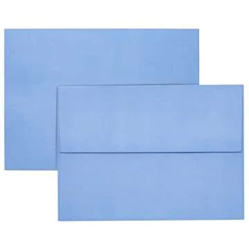 Juvale 96 Pack Light Blue 5x7 Envelopes for Invitations, A7 Size for Mailing Greeting Cards, Wedding, Bridal Shower