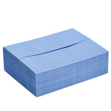 Juvale 96 Pack Light Blue 5x7 Envelopes for Invitations, A7 Size for Mailing Greeting Cards, Wedding, Bridal Shower