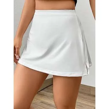 Stylish MakeMeChic Women's Aline Split Mini Skirt