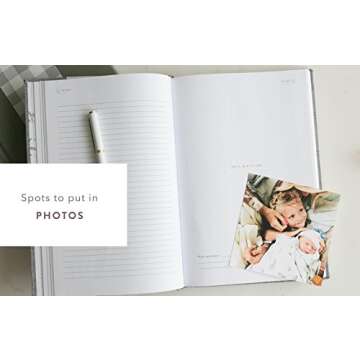 Promptly Journals, A Complete Childhood History: From Pregnancy to 18 Years Old (Navy Blue, Linen) | Baby Book and Pregnancy Journal | Baby Memory Book