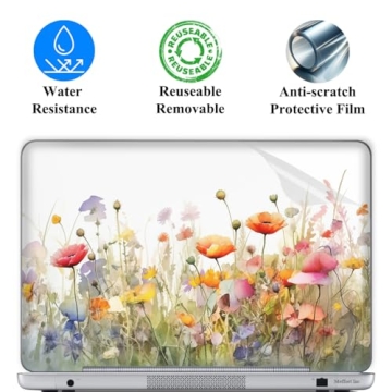 17 17.3 Inch Laptop Skin Sticker Cover Premium Sticker Cover Art Decal Decorative (Included 2 Wrist ...