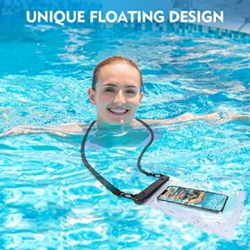 PEDVSTY Large Floating Waterproof Phone Pouch for Any Phone