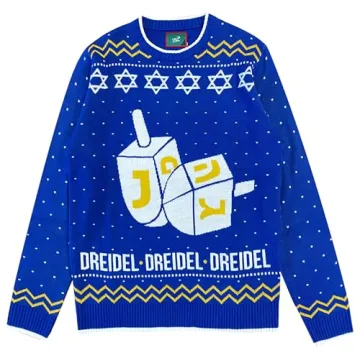 Tstars Dreidel Ugly Hanukkah Sweater for Men Women Christmas Jewish Holiday Chanukah Unisex Sweaters...