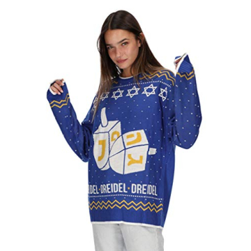 Tstars Dreidel Ugly Hanukkah Sweater for All Ages