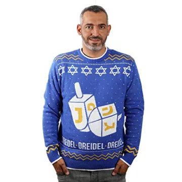 Tstars Dreidel Ugly Hanukkah Sweater for All Ages