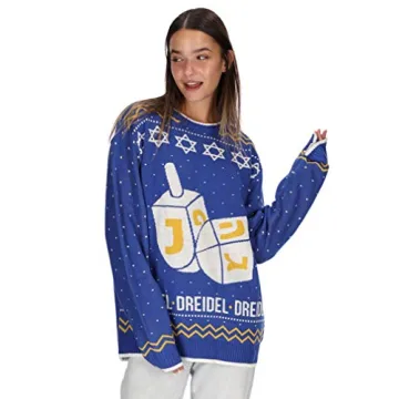 Tstars Dreidel Ugly Hanukkah Sweater for All Ages