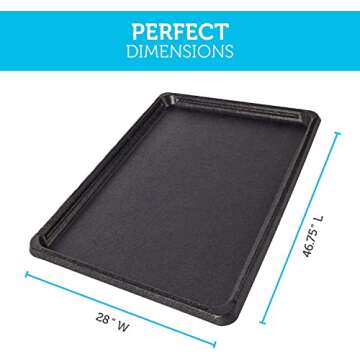 Replacement Tray for Dog Crate Pans - XXX-Large 48 Inch Plastic Bottom Pan Floor Liners for Pet Cages Crates Kennels Dogs Cat Rabbit Ferret Critter Nation Folding Metal Wire Training Cage Liner Trays