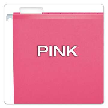 Pendaflex Pink Hanging File Folders - Durable & Stylish