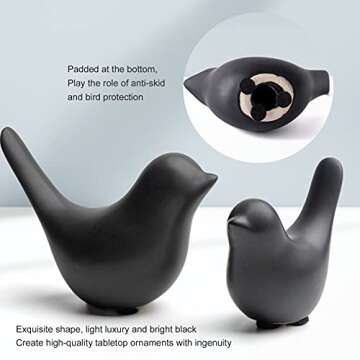 Notakia Small Animal Statues Home Decor Modern Style Birds Decorative Ornaments for Living Room, Bed...
