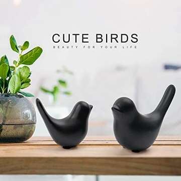 Notakia Decorative Ceramic Bird Statues - Modern Home Décor