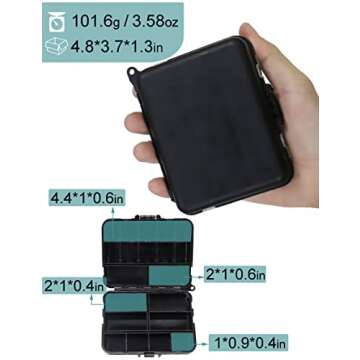 Avlcoaky Small Tackle Box Mini Fishing Tackle Box Organizer Lure Box Terminal Tackle Box Plastic Containers Case for Kayak & Boat Fishing