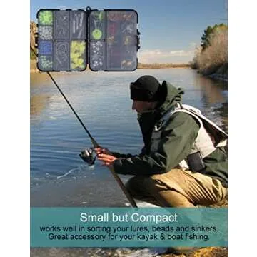 Avlcoaky Small Tackle Box Mini Fishing Tackle Box Organizer Lure Box Terminal Tackle Box Plastic Containers Case for Kayak & Boat Fishing