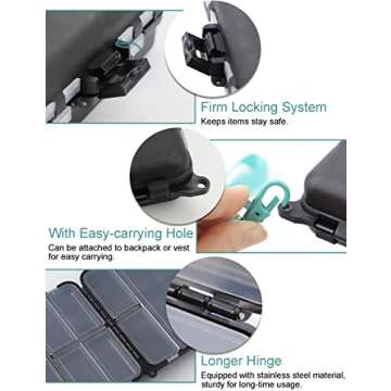 Avlcoaky Small Tackle Box Mini Fishing Tackle Box Organizer Lure Box Terminal Tackle Box Plastic Containers Case for Kayak & Boat Fishing