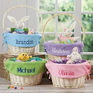 Personalized Willow Easter Basket - Unique First Easter Gift