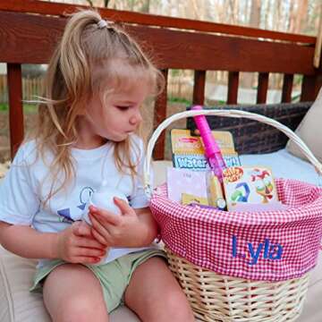 Personalized Willow Easter Basket - Unique First Easter Gift