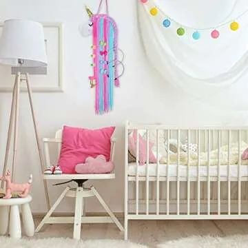 Basumee Unicorn Hair Bow Holder for Kids Room Decor