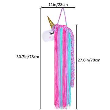 Basumee Unicorn Hair Bow Holder for Kids Room Decor