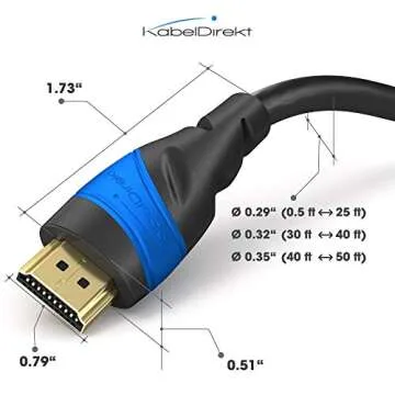 CableDirect HDMI Cable Supports 8K & 4K - 6ft & More