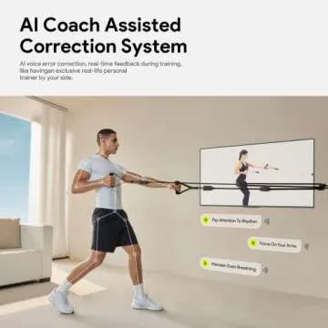 WEGYM Resistance Bands Fitness System, All-in-one Fitness Trainer Workout Equipment with App, Adjustable Resistance Straps Set with Online Guide Course&Touch LCD Screen,Full-Body for All Levels