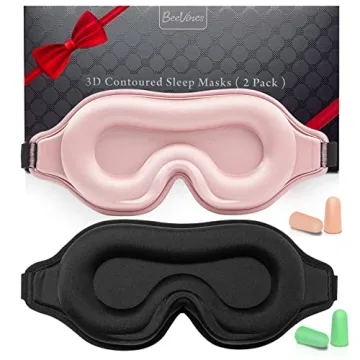 BeeVines Sleep Mask 2 Pack for Total Blackout
