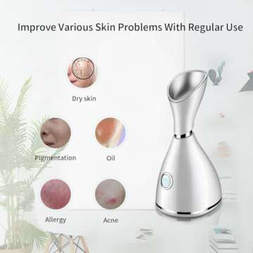 Nano Ionic Facial Steamer with Skincare Kit for Home Spa